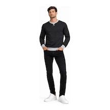 Alexander Gardi Bisiklet Yaka Basic Sweatshirt Unx-145901 Siyah