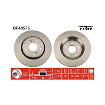 Ön Fren Aynası Adet Honda Cr-v Iıı 2.0ı-2.4ıvtec-2.4-2.2 I-ctdı 06 293x28x5dlxhavalı 45251swwg01-45251t1eg00
