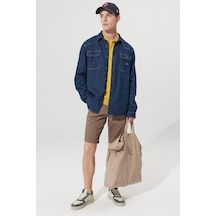 Ac&Co / Altınyıldız Classics Erkek Vızon Slim Fit Dar Kesim Yan Cepli Armürlü Şort