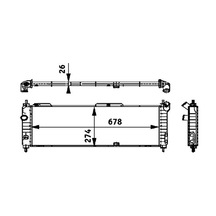 Mahle Cr355000s Radyatör Combo-corsa-corsa B-tıgra Al/pl/mek 680x273x26 52459323-1300152-1300153-52459322