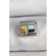 316l Çelik Gümüş Renk Renkli Portre Model Nomination Charm - Tj-bc1394 Diğer