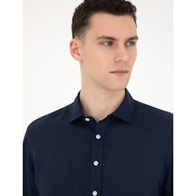 Pierre Cardin Erkek Koyu Lacivert Gömlek Desenli 50284915-vr100 Koyu Lacivert