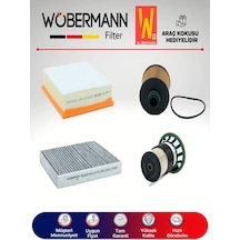 Wöbermann Fiat Doblo 1.3 1.6 E6 Filtre Bakım Seti 2016-2020 4'lü Karbonlu