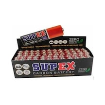 Supex 6F22 9V Çinko Karbon Pil 12 li Paket