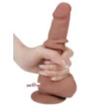 Erofoni Yeni Nesil Süper Realistik Kayan Derili 20 Cm Çift Katmanlı Vantuzlu Yapay Dildo Penis