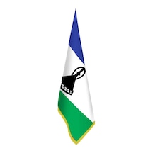 Lesotho Bayrağı - Ofis-makam-toplantı Odaları - Saçaklı Makam Bayrağı 1