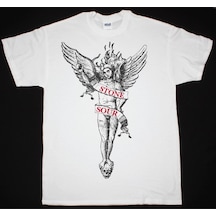 Tarzsokak Slayer Trıangle Reaper New Black T Shırt Ön Baskılı Beyaz