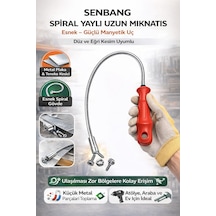 Senbang Spiral Yaylı Uzun Mıknatıs Esnek Metal Tutucu, Kırmızı Saplı Manyetik El Aleti
