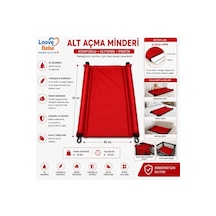 Bebek Alt Açma Minderi Bakım Örtüsü Silenebilir Kolay Kullanım 65 X40 Cm Kırmızı