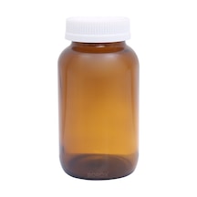 Borox Amber Cam Şişe 400 ML Beyaz Bastır Aç Kapaklı Ecza Şişe
