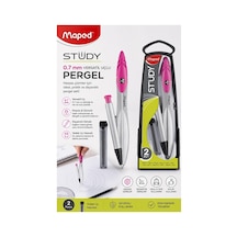 0.7 Uçlu Metal Pergel 1 Adet Maped 119430 Kutulu Metal Pergel Versatil Uçlu Mekanik Kalem Basmalı Uçlu Pergel Matematik Pembe
