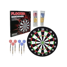 45 Cm Ahşap Dart Tahtası 6 Adet Dart Oku Dart10 Dart