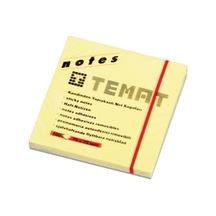 Temat Yapışkanlı Not Kağıdı 75x75 Mm Pastel Sarı 10483