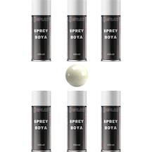 6 Adet Ral 1013 Kırık Beyaz Sprey Boya 400 Ml.