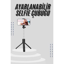 Tripod Selfie Çubuğu Bluetooth Kumandalı Kablosuz Led Işıklı Mh-hs8697-1256