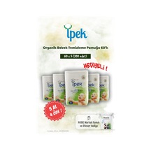 İpek Organik 5 Al 4 Öde 60'lı Bebek Temizleme Pamuğu Ve Rosie Pamuk Hediye