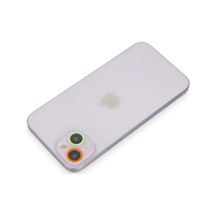Apple İphone 13 Uyumlu Renkli Kamera Lens Koruma Cam - Turuncu-yeşil