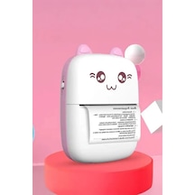 C9 Pembe Mini Yazıcı Taşınabilir Termal Yazıcı Kablosuz Bağlantı Ap Kontrol Cep Yazıcısı Lisinya