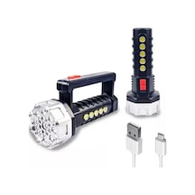 P-17 17+5 Cob Ledli Işıldak Fener Çok Renkli