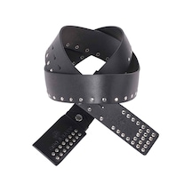 Cipo & Baxx CG163 Metal Tokalı Düz Siyah Deri Kemer