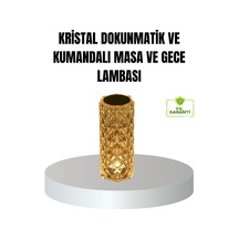 Kristal Rgb Led Li Kumandalı Masa Ve Gece Lambası Renkli Işık Modlarıyla Şık Dekoratif Aydınlatma Altın