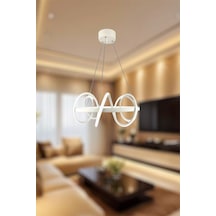 Ey Shop Beyaz Çember Model 3 Renk Led Avize Beyaz&sarı&günışığı Beyaz