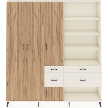 Arges Dolap 14 Raflı 4 Çekmeceli 4 Kapaklı 220x30x243 Aytaşı-çam/aytaşı Atlas Çam/aytası