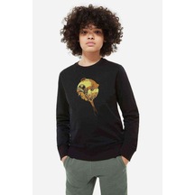 Tshirthane Pubg Tava Baskılı Unisex Çocuk Siyah Sweatshirt Siyah