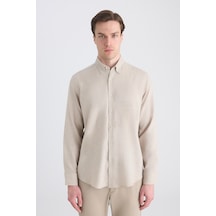 D'S Damat Ds Damat Comfort Bej Armürlü Gömlek 5hc02ıg21265m Bej