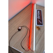 Cam Kenarı Yanıp Sönen Led Lamba 2 Li Uzaktan Kumandalı, 12 Modlu, Kırmızı Beyaz Işık 12v 120 Cm