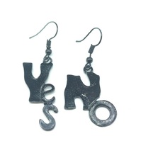 Tedz Collection Siyah Yes No Pin Küpe Çok Renkli