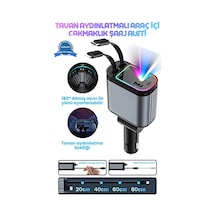 Led Işık Tavan Aydınlatmalı 66w 4 1 Çift Kablolu Hızlı Şarj 3.4a Araç İçi Çakmaklık Şarj Aleti Diğer