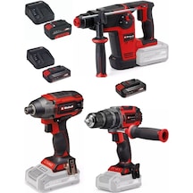 Einhell TP-HD 18/26 Li Bl Akülü Pnömatik Matkap + TP-CI 18/220 Li Bl Vidalama + TP-CI 18/60 Li-i Bl Matkap 2x2.5ah+4.0ah Akülü Kömürsüz Set