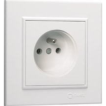 Makel Karea Ups Priz Beyaz Modül+Kapak+Çerçeve