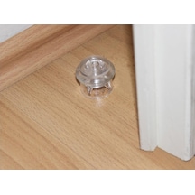 Metali Kapı Yer Tamponu 5cm Stoper Şeffaf 2 Li Set