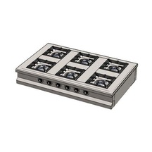 Csa Karacasan Set Üstü Altılı 6 Gözlü Doğalgazlı Ocak 150x100x25cm