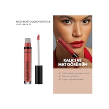 Cosmetics Matte Queen Lipstick 09 Castle Brick Kalıcı Likit Ruj, Pembe Çok Renkli