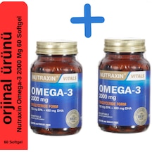 Nutraxin Omega 3 2000 Mg Epa - Dha Balık Yağı İçeren Takviye Edici Gıda 2 x 60 Softgel