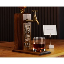 Bk Gift Kişiye Özel Kabartma İsimli Musluklu Doğal Ahşap İçki Standı, Home Bar, Viski Çeşmesi, İçecek Dispenseri, Ahşap İçecek Çeşmesi-41
