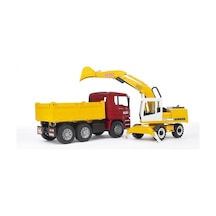 Bruder Man Damperli Kamyon ve Liebherr Ekskavatör Br02751