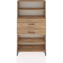 Arges Dolap 3 Raflı 2 Çekmeceli 88x30x163 Çam-çam Çam