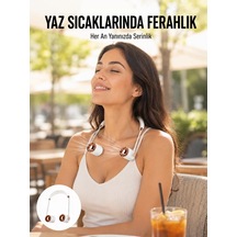 Usb Şarjlı Katlanabilir Boyun Fanı 3 Kademeli Sessiz Ve Taşınab