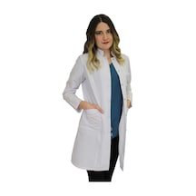 Hakim Yaka Kadın Doktor Önlüğü Hemşire Öğretmen Beyaz Önlük (508603174)