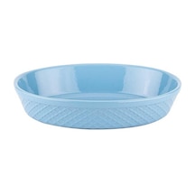 Tantitoni Dıamond Seramik Oval Mavi Fırın Kabı 28x18.5x6cm Diğer