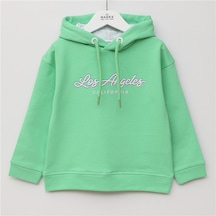 Wanex Erkek Çocuk Uzun Kol İnce Kapüşonlu Sweatshirt - 16793 Yeşil