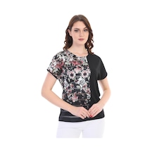 Ella Camelia Kadın Blok Desenli Transparan Detaylı Bluz 19E051 Si