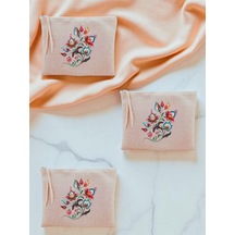 Desen Baskılı 3'lü Makyaj Çantası 20x25 Cm - Kadın Doğum Günü Hediyesi Kadın Hediye Ürün