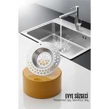 Zenvac Evye Süzgeci 7.1 Cm Paslanmaz Çelik - Mutfak Lavabo Gider Süzgeci Seti Tıkanma Önleyici 716326 Zenvac29 Renkli