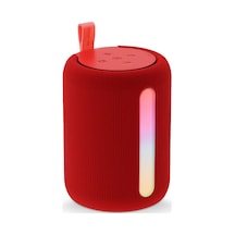 Polosmart Pbs228 Işıklı Taşınabilir Kablosuz Bluetooth Speaker Hoparlör 1200 Mah Kırmızı