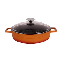 Lava Döküm Çok Amaçlı Yayvan Tencere Glaze Serisi 28 CM